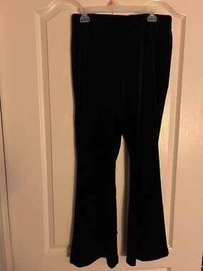 Joe Fresh Black Velvet Wide Leg Pants